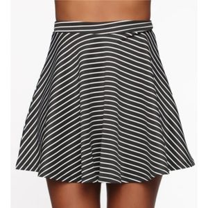 NWT SO Skater Skirt Black Stripe Sz. S